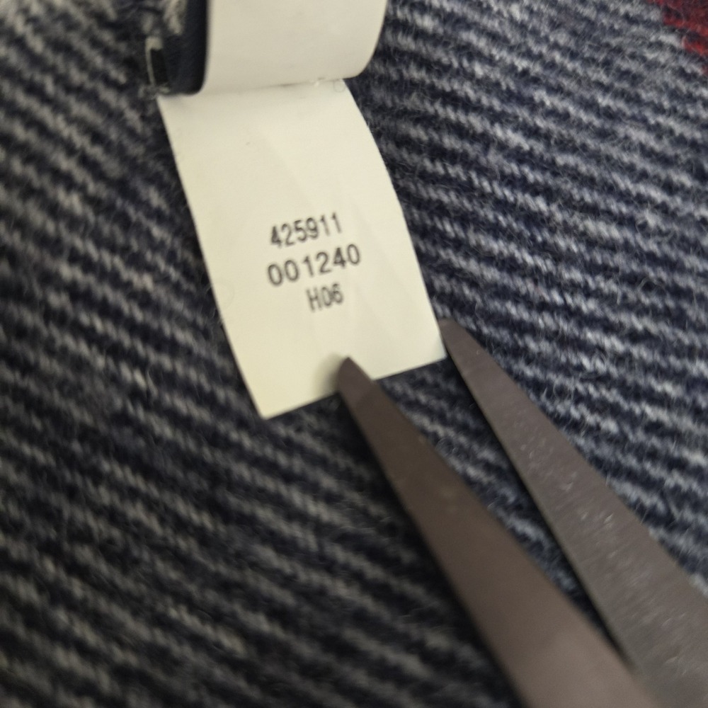 Gap Wool Blend Buffalo Plaid Scarf Fringe Patriotic San Francisco No 54023 66" - Picture 10 of 10